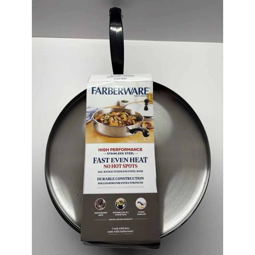 Farberware 2.75 Qt Covered Sauté Pan & Lid High Performance Stainless Steel